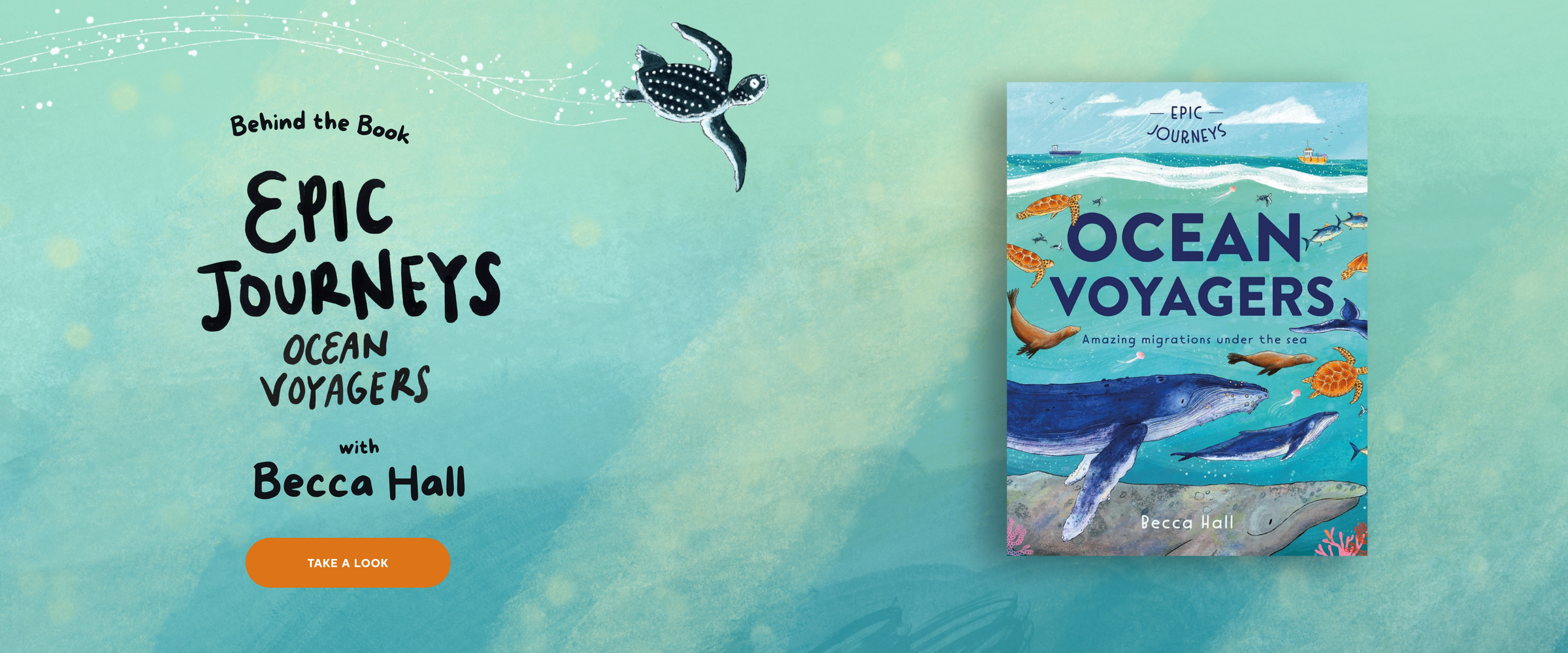 Destaque temporário do livro Ocean Voyagers, ilustrado por Becca Hall